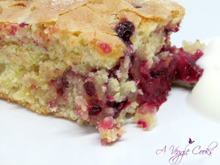 Vegan breakfast cake with vegan yogurt and maple syrup