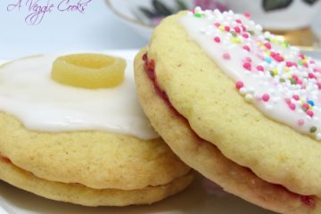 Vegan Swiss cakes with icing and decoration