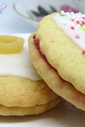 Vegan Swiss cakes with icing and decoration