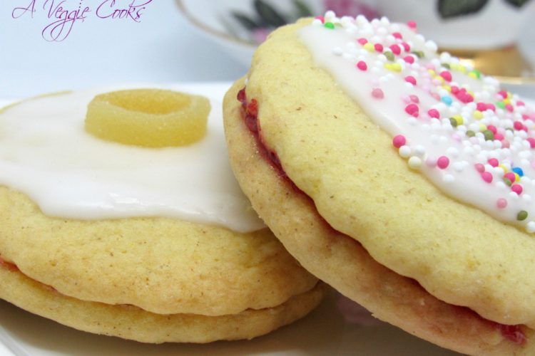 Vegan Swiss cakes with icing and decoration