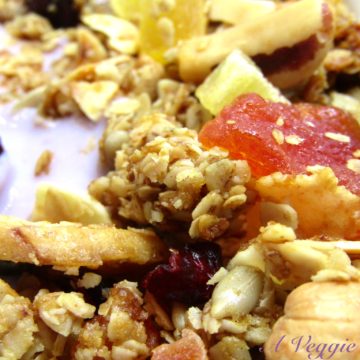 Healthy Granola with fruit and nuts