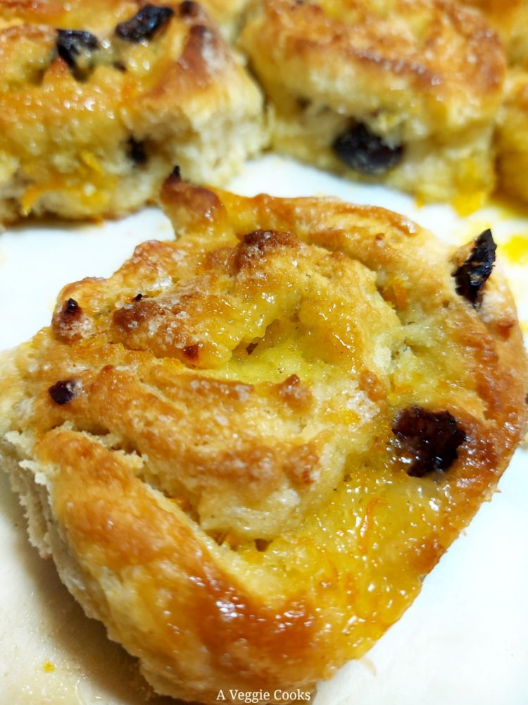 Vegan cranberry scones with orange butter