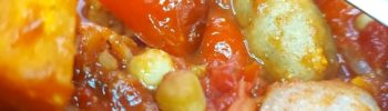 Vegan sausage and Chickpea Casserole