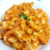 Pasta in a bowl with roast Vegetable Pasta Sauce