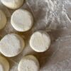 Dough on a floured surface cut into rounds